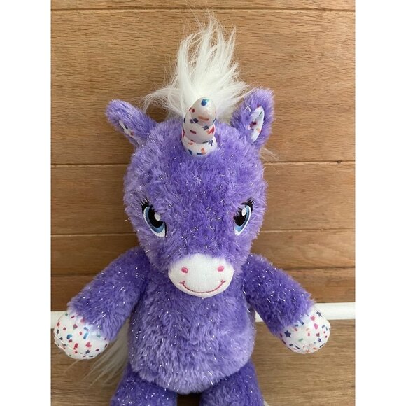 EUC Build-A-Bear Workshop Purple Sparkly Unicorn - Picture 4 of 7